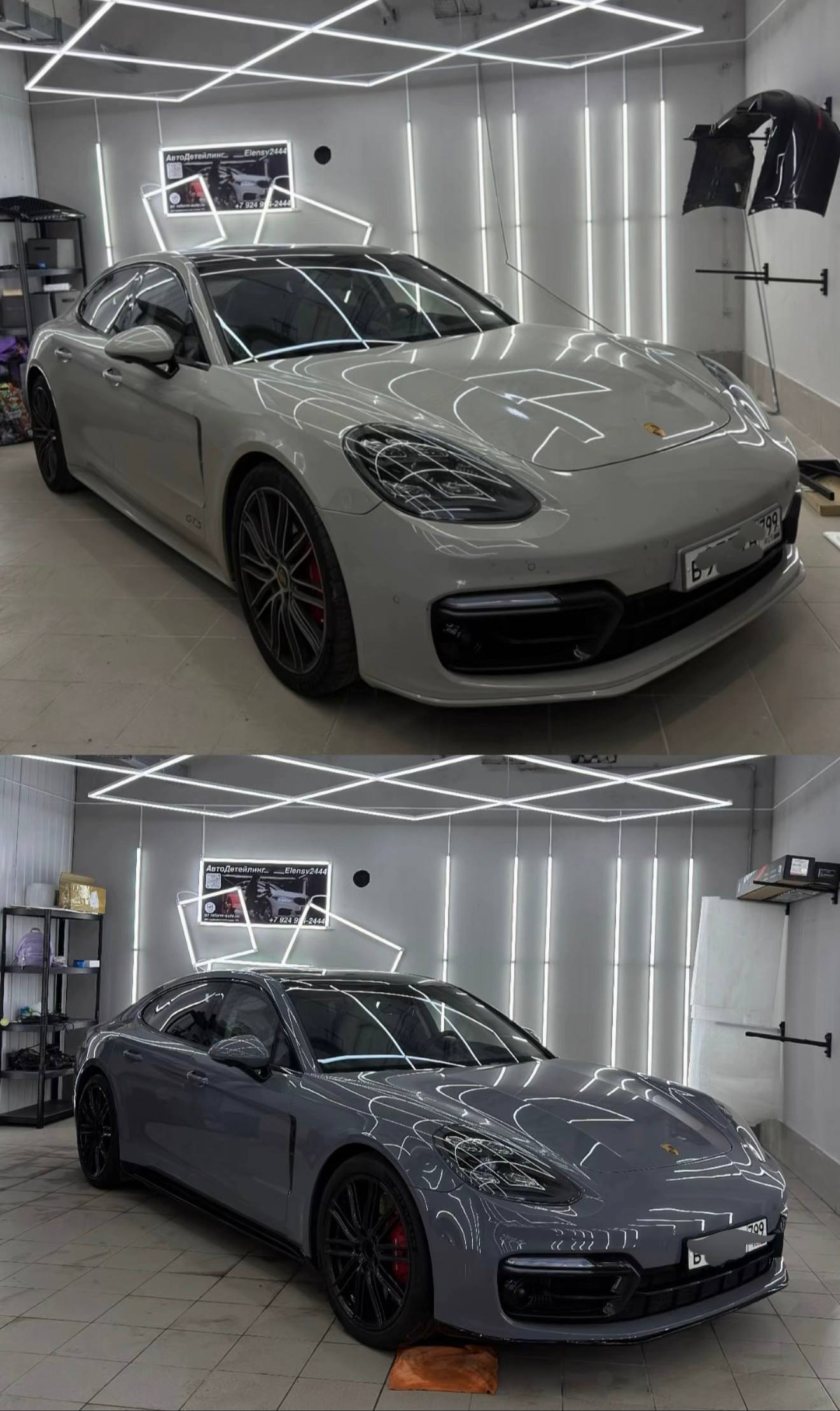 Оклейка цветным полиуретаном Porsche